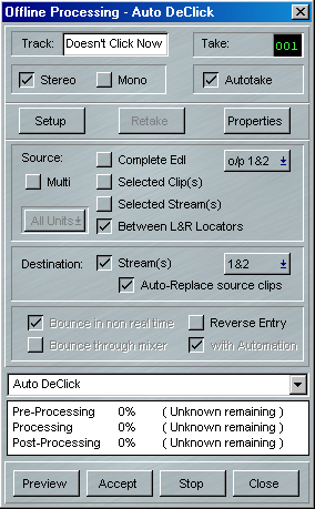CEDAR DeClick screenshot