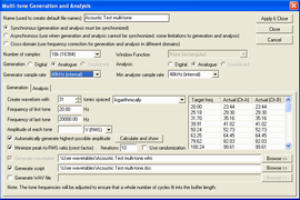 multi-tone measurement settings