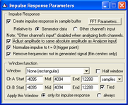 Impulse response settings